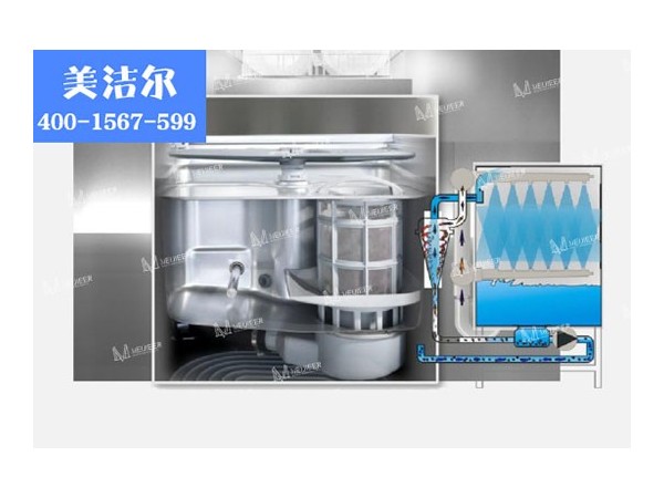 「美潔爾」高溫清洗效果好，餐具清洗就選食堂全自動洗碗機